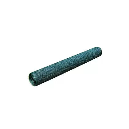 Chicken Wire Fence Steel with PVC Coating 10x0.5 m Green