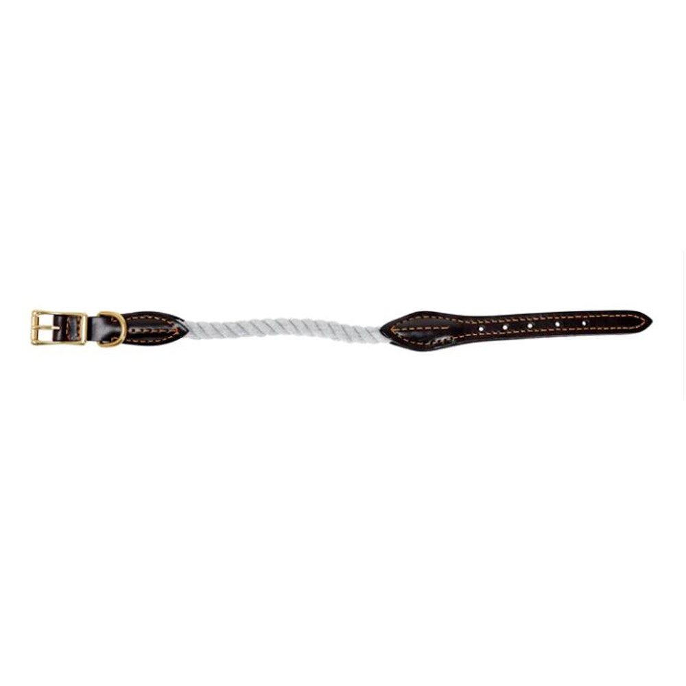 Mog & Bone Leather, Brass & Rope Dog Collar Large