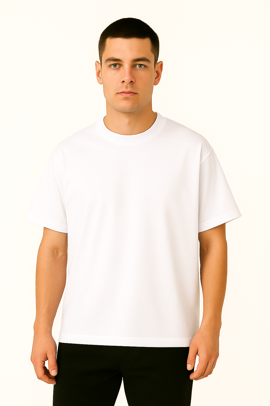 Drop Shoulder T shirt - White