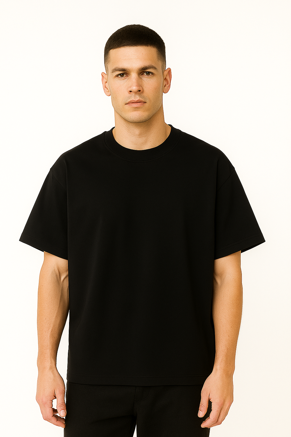 Drop Shoulder T shirt - Black