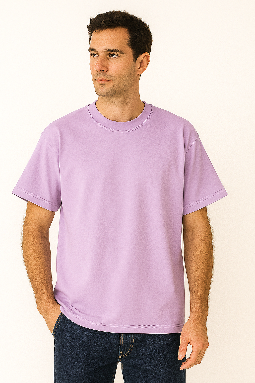 Drop Shoulder T shirt - Lavender