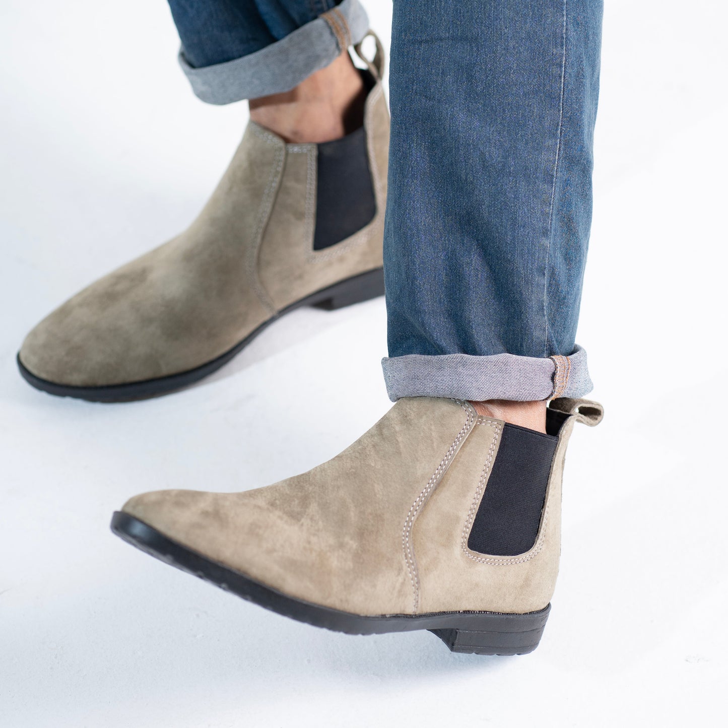 Zuqo Mens Chelsea Boot - Light Olive