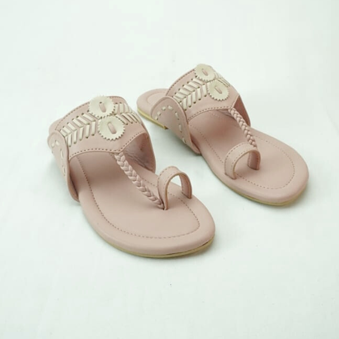 Female Flat - White Pink