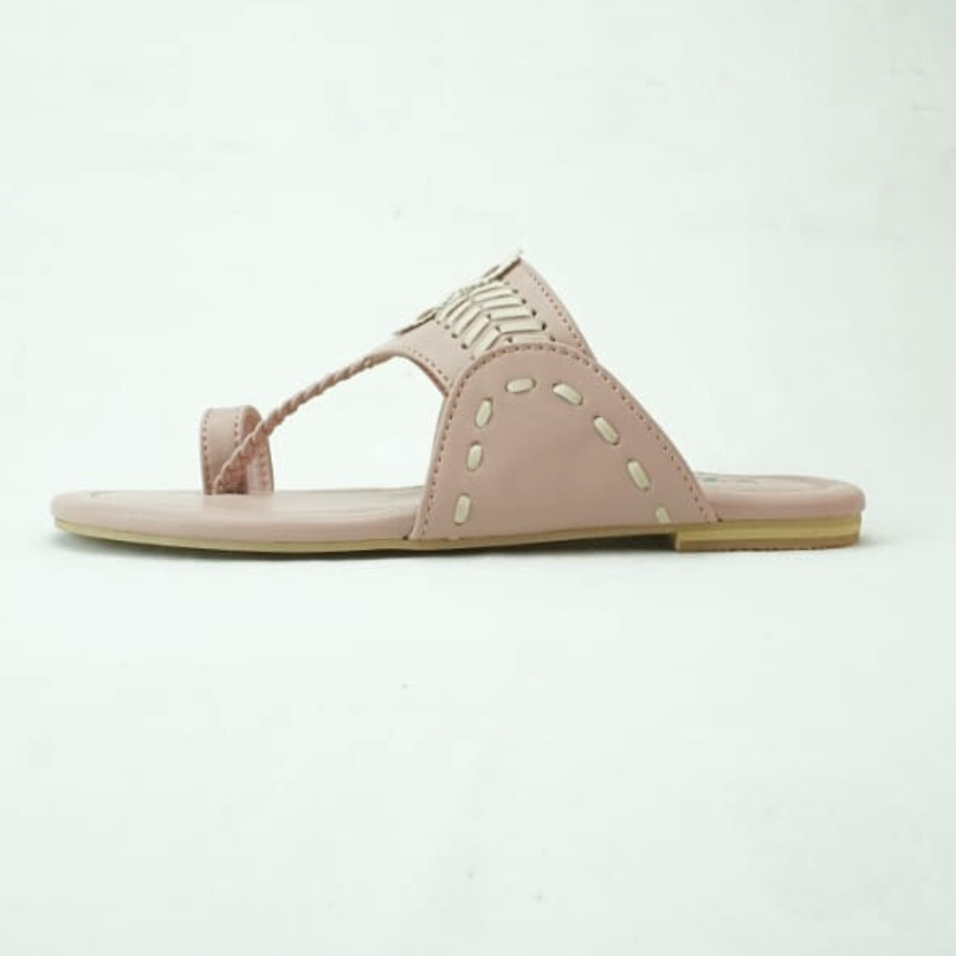 Female Flat - White Pink