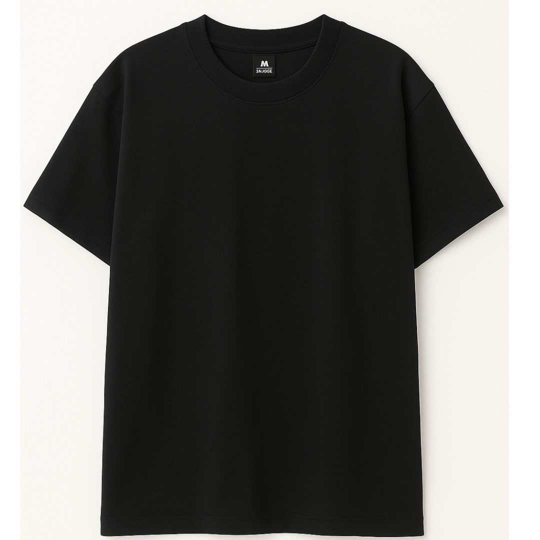 Drop Shoulder T shirt - Black