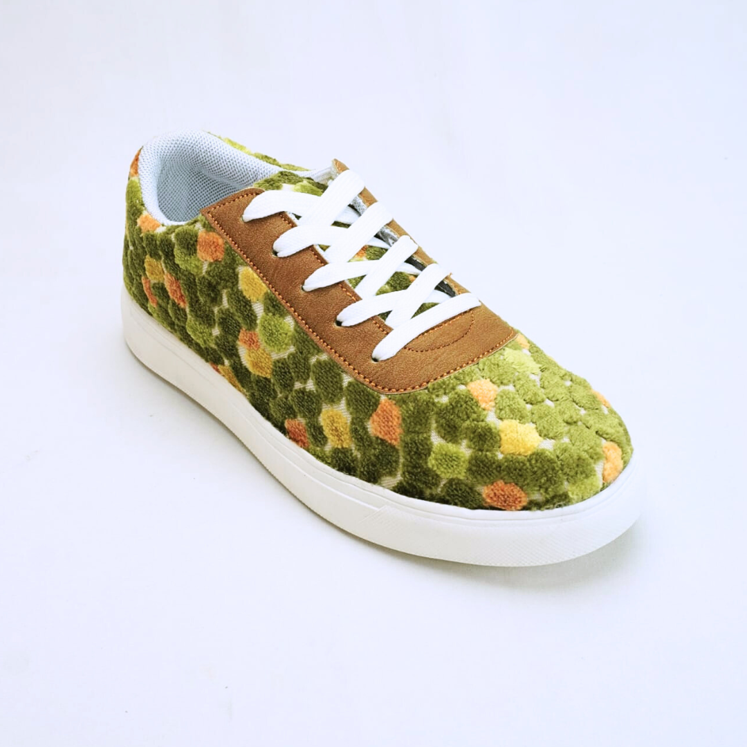 Female Sneaker - Green Flower