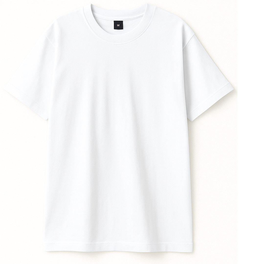 Drop Shoulder T shirt - White