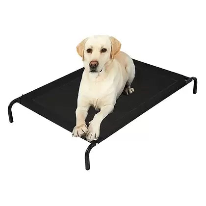 Raised Frame Dog Bed Bedding Sleeping Heavy Black L