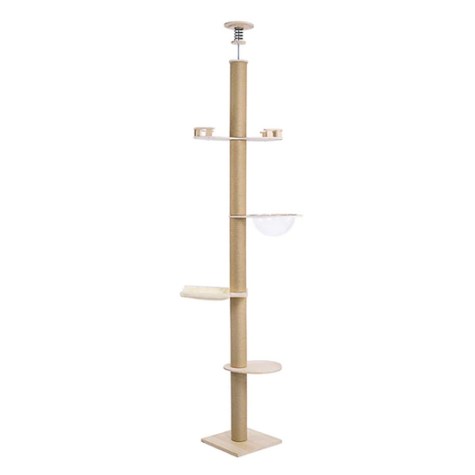 SupermarCat Floor To Ceiling Climbing Scratching Post Cat Tree - Paradise