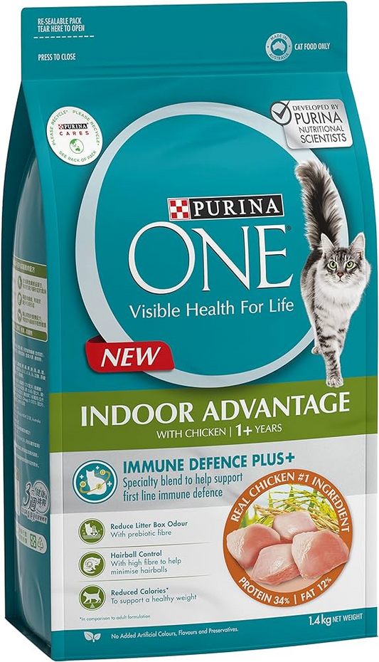 Purina One Indoor Advantage With Chicken 1+ Years Dry Cat Food 1.4kg