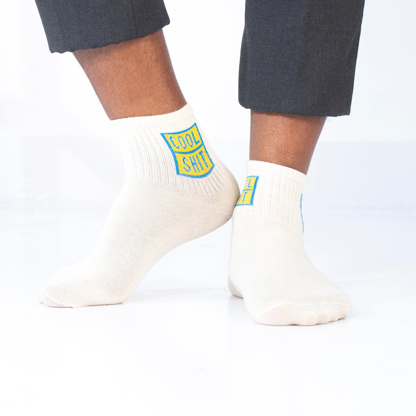 Cool Shit Socks - White