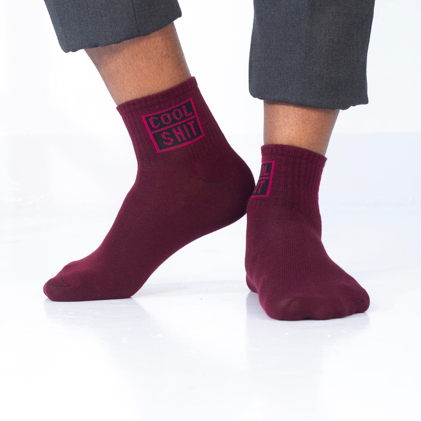 Zuqo Cool Shit Socks - Maroon