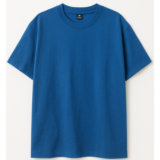 Drop Shoulder T shirt -  Blue