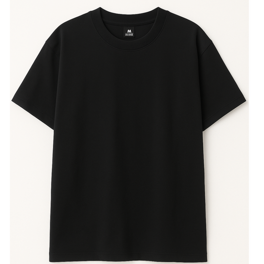 Drop Shoulder T shirt - Black