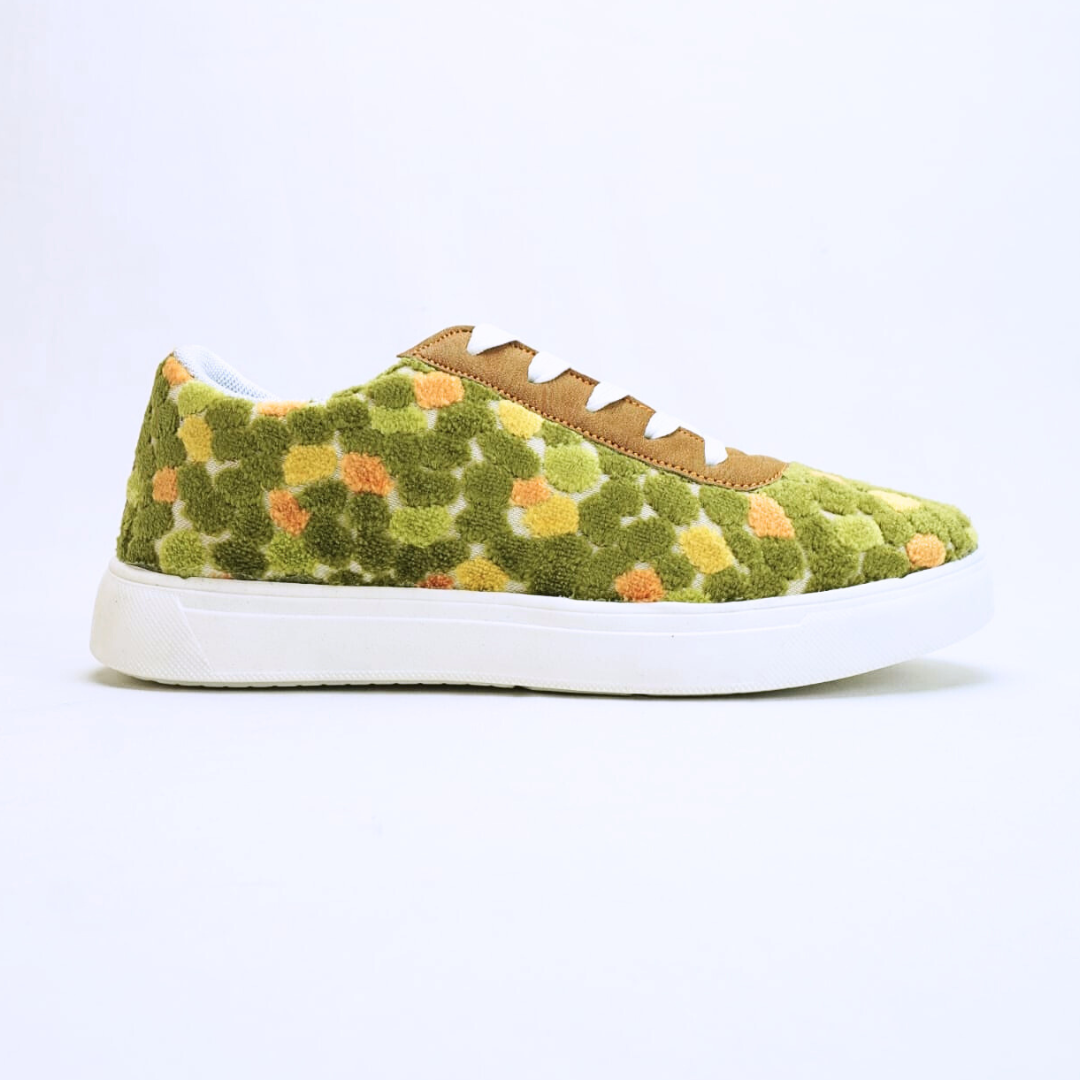Female Sneaker - Green Flower