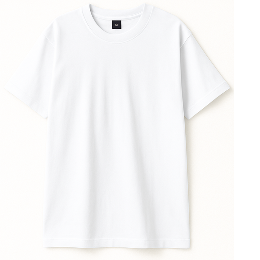 Drop Shoulder T shirt - White